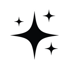 Sparkling Stars icon silhouette vector on white background