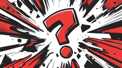 Abstract question mark graphic explosion background, suitable for posters or websites