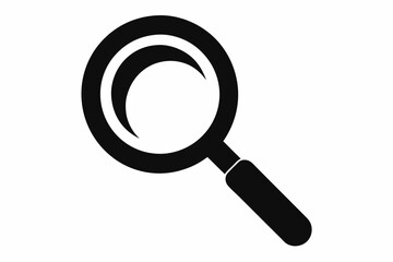 magnifying glass icon line art silhouette vector illustration