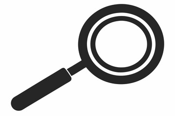magnifying glass icon line art silhouette vector illustration