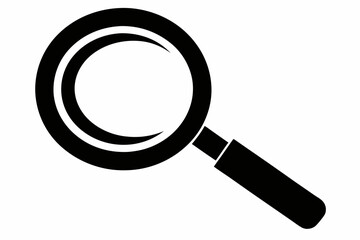 magnifying glass icon line art silhouette vector illustration