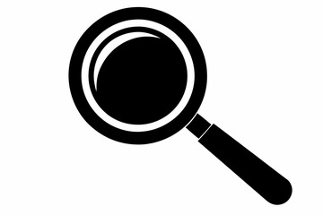 magnifying glass icon line art silhouette vector illustration