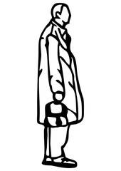 인물 사람 그림 라인드로잉 일러스트 PNG