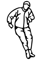 인물 사람 그림 라인드로잉 일러스트 PNG