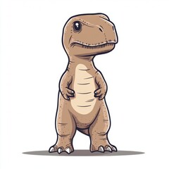 Obraz premium Cute Baby T-Rex Dinosaur Cartoon Illustration