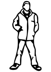 인물 사람 그림 라인드로잉 일러스트 PNG