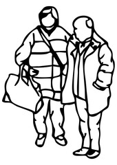 인물 사람 그림 라인드로잉 일러스트 PNG