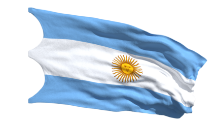 A Detailed Depiction of the argentina National Flag in Motion