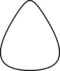 Simple Black Curved Triangle outline.
Rounded Triangle linear.
Triangle Rounded Corners flat vector isolated.
Transparent background.