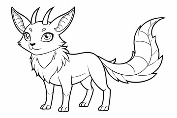 coloring page line art black sihouette vector