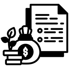 Investment Planning icon in Mix Filled Style. Simple Vector Design. Simple Vector Outline Filled Icon