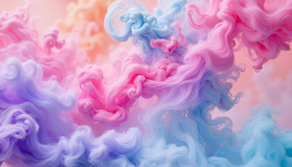 Fototapeta premium Colorful swirling mist with vibrant transitions, surreal beauty