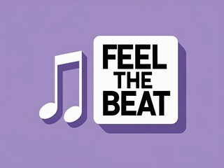 Vibrant Music Theme with "Feel the Beat" Icon