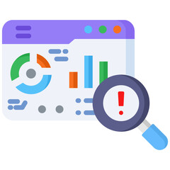 Market Risk icon in Flat Color Style. Simple Vector Design. Simple Vector Flat Icon