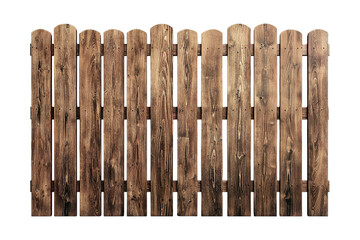 Modern Wooden Fences on Transparent Background