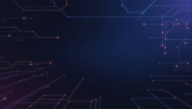 Abstract network connections with glowing points futuristic and technological feel