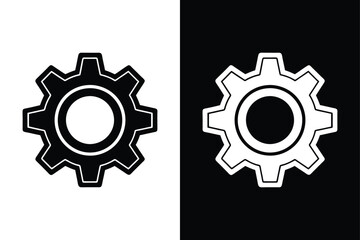 Settings icon vector on White Background ,Vector Art Illustration on white background.