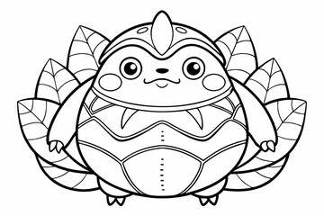 coloring page line art black sihouette vector