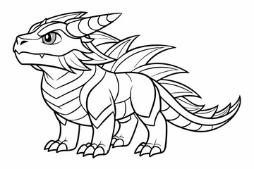 coloring page line art black sihouette vector