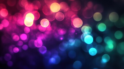 Colorful bokeh lights, festive background, celebration, party backdrop
