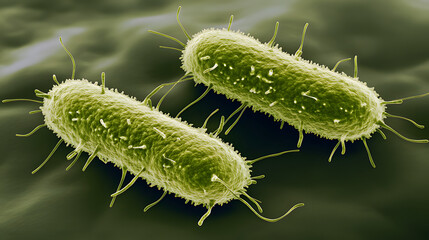 Naklejka premium Bacteria, viruses, microorganisms, cells, DNA