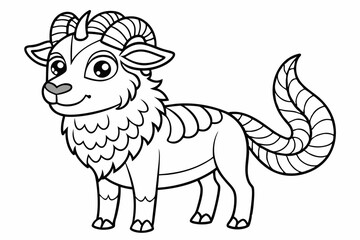 coloring page line art black sihouette vector