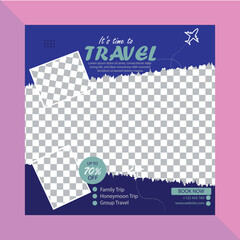 Travel and tours adventure poster template