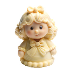 Adorable White Chocolate Girl Figurine