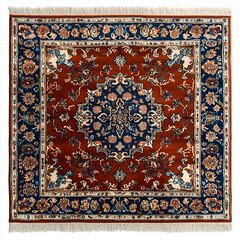 Traditional Persian Rug: Ornate Floral Patterns and Symmetrical Geometric Design for Classic Home Decor