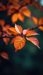 Glowing leaves and branches of a tree in soft focus, atmospheric, glowing branches, ambient
