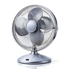 Retro table fan Electric fan white background