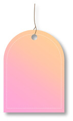 half circle hologram blank label tag 