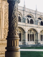 detail of a column in a monastery. Malta
