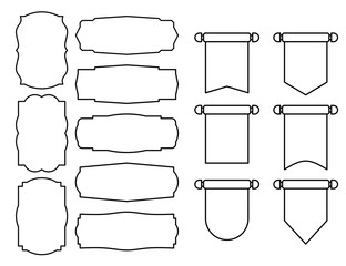 Obraz premium A set of vintage-style frames and discount labels