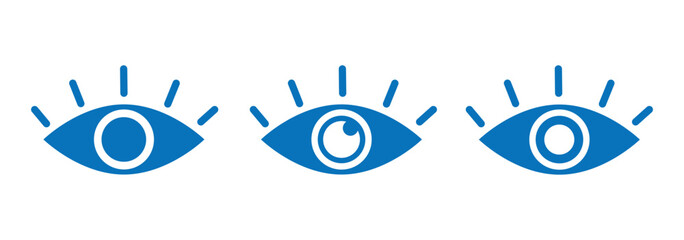 Obraz premium Eye icon set. Eye symbol. Open eyes icons. flat design eps 888.