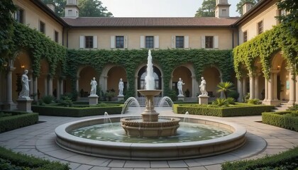 Obraz premium Renaissance Garden Fountain Peace