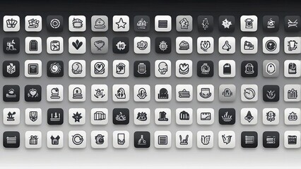 "Modern Awards and Bonuses Icons Set: Thin Line Vector Illustrations"