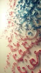 Fototapeta premium Intricate Floral Design: A Visual Symphony of Curvilinear Forms