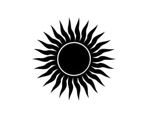 creative details Bright Sun Rays Icon vector illustration