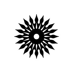 creative details Bright Sun Rays Icon vector illustration