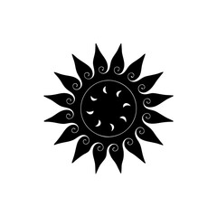 creative details Bright Sun Rays Icon vector illustration