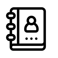 Contact Line Icon. Single icon, line vector icon