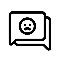 Not Satisfied Line Icon. Single icon, line vector icon