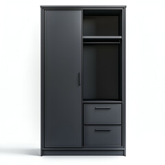 Sleek Black Modern Wardrobe: Functional Storage Solutions for Minimalist Home Décor