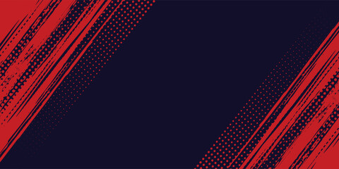 Fototapeta premium Halftone dots red and blue color pattern gradient grunge texture background. Dot pop art comic sport style vector illustration. grunge vector dots . eps 10