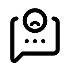 Not Satisfied Simple Line Icon. Single icon, line vector icon