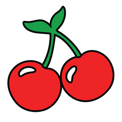 Summer Vibes Cherry Food Sticker