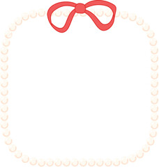 Coquette Pearl Square Frame with Bow
