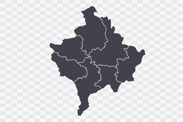 Kosovo Map Anchor Color on White Background quality files Png