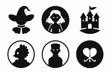 sapla icon set black silhouette vector